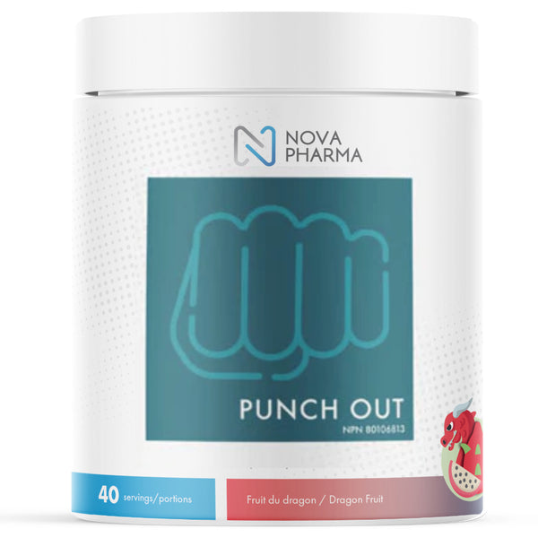 Nova Pharma Punch Out - 40 servings Dragon Fruit - Pre-Workout - Hyperforme.com