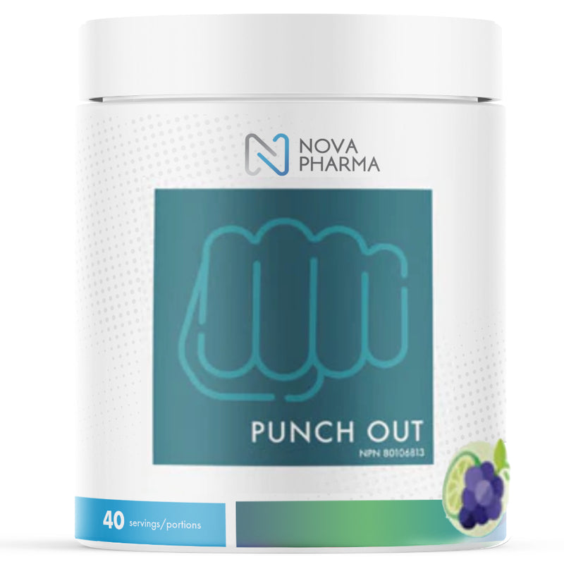 Nova Pharma Punch Out - 40 servings Grape Lime - Pre-Workout - Hyperforme.com