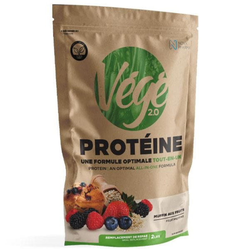Nova Pharma VÉGÉ Protein - 2lb Fruit Muffin - Protein Powder (Vegan) - Hyperforme.com