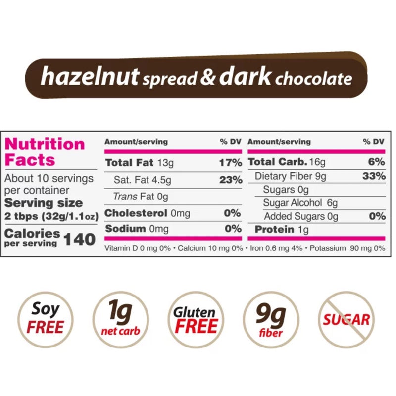 NutiLight Hazelnut Spread - 312g - Snacks - Hyperforme.com