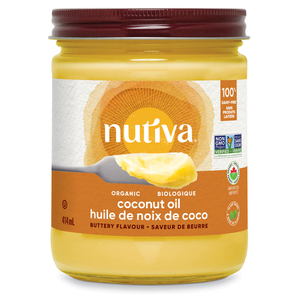 Nutiva Organic Coconut Oil with Butter Flavor - 414ml - Cooking Products - Hyperforme.com