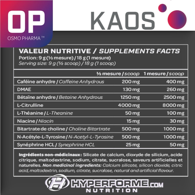 Osmo Pharma Pre-workout Kaos - 40 servings - Pre-Workout - Hyperforme.com
