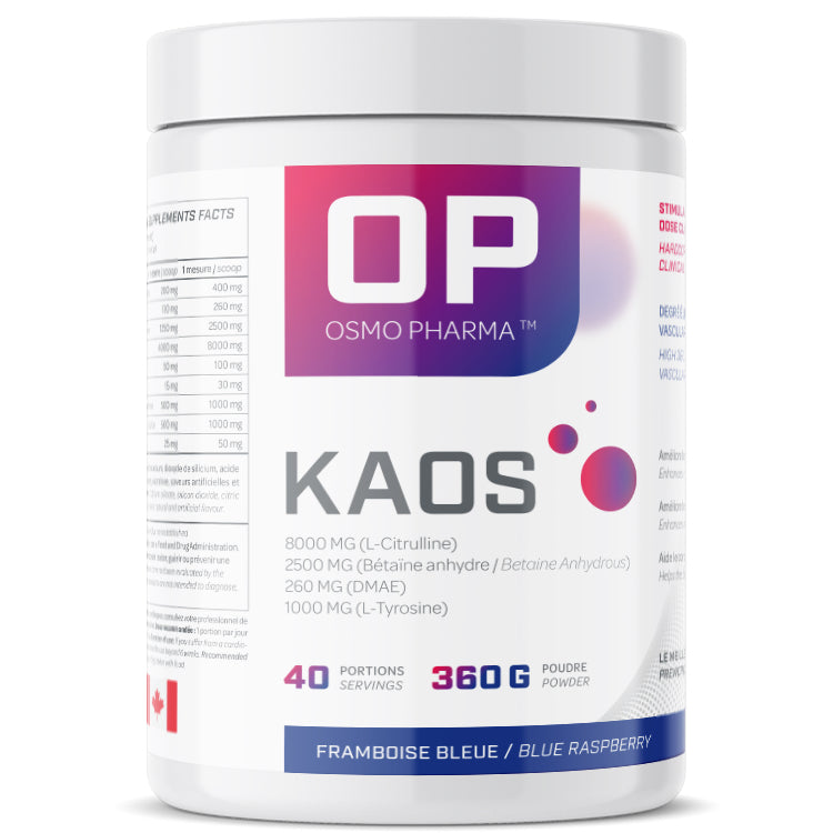 Osmo Pharma Pre-workout Kaos - 40 servings Blue Raspberry - Pre-Workout - Hyperforme.com
