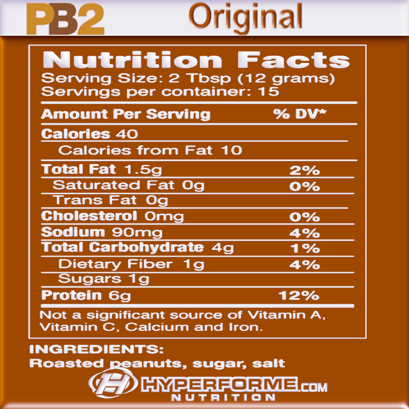 PB2 Powdered Peanut Butter Original - 184g - Flavors & Spices - Hyperforme.com