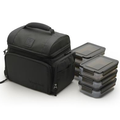 Performa All in One 6 Meal Cooler Bag - Black/Black - Lunch Boxes & Totes - Hyperforme.com