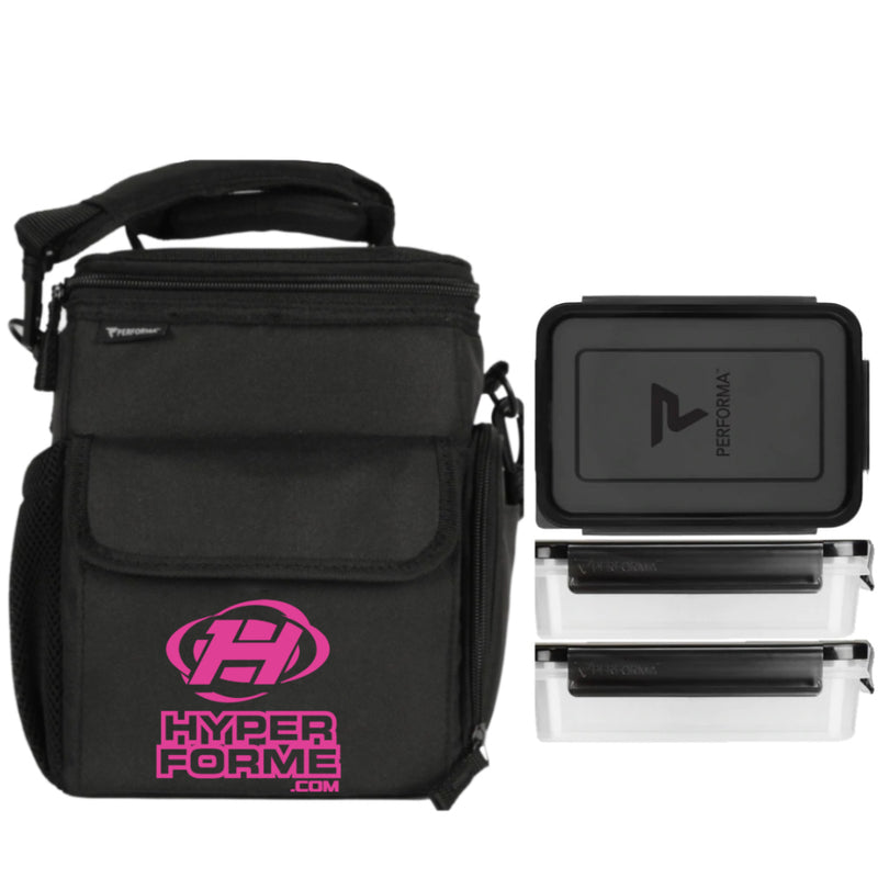 Hyperforme.com Performa Meal Cooler Bag - 3 meals Pink Logo - Lunch Boxes & Totes - Hyperforme.com