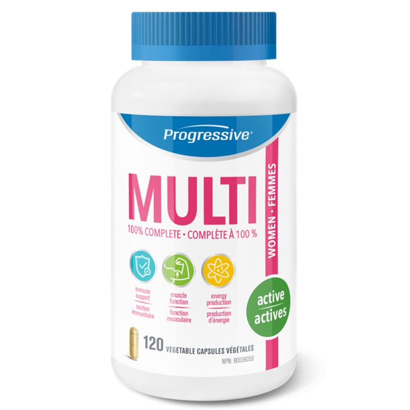 Progressive MultiVitamin Active Women - 150 caps - Vitamins and Minerals Supplements - Hyperforme.com