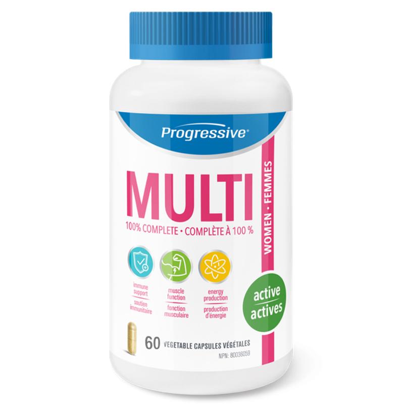 Progressive MultiVitamin Active Women - 60 caps - Vitamins and Minerals Supplements - Hyperforme.com