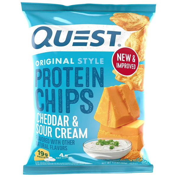 Quest Protein Chips - Tortilla Style Cheddar & Sour Cream - Snacks - Hyperforme.com
