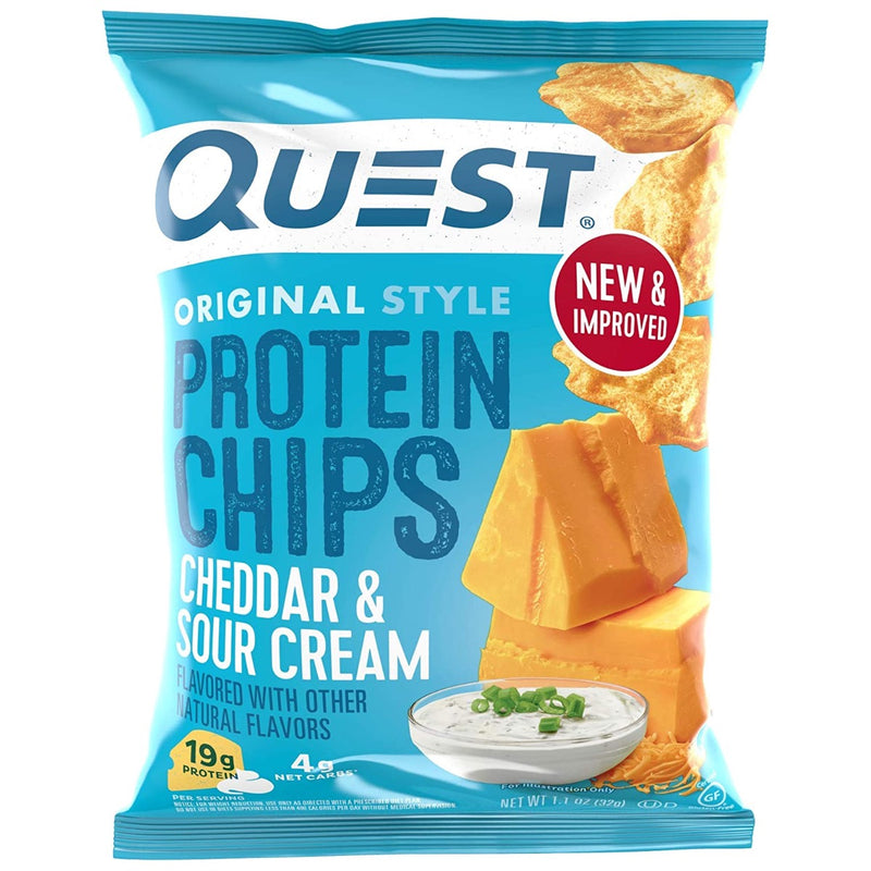 Quest Protein Chips - Tortilla Style Cheddar & Sour Cream - Snacks - Hyperforme.com