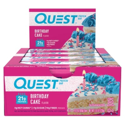 Quest Bars - 12 Bars Birthday Cake - Protein Bars - Hyperforme.com