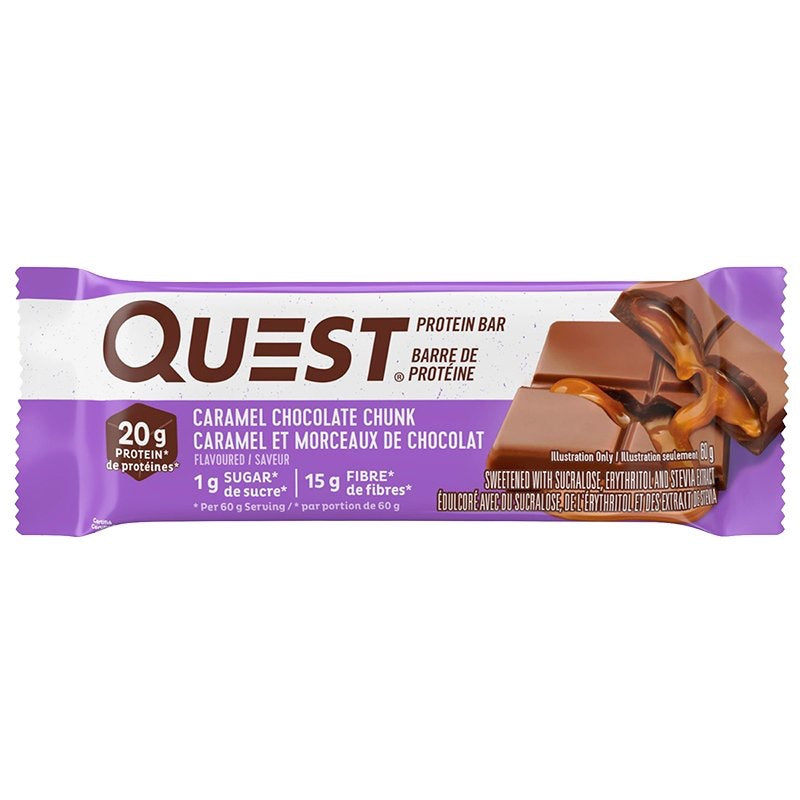 Quest Bars - 1 Bar Caramel Chocolate Chunk - Protein Bars - Hyperforme.com