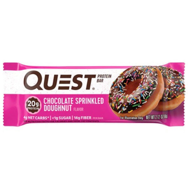 Quest Bars - 1 Bar Chocolate Sprinkled Doughnut - Protein Bars - Hyperforme.com