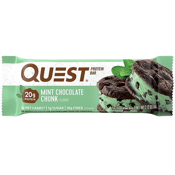 Quest Bars - 1 Bar Mint Chocolate Chunk - Protein Bars - Hyperforme.com