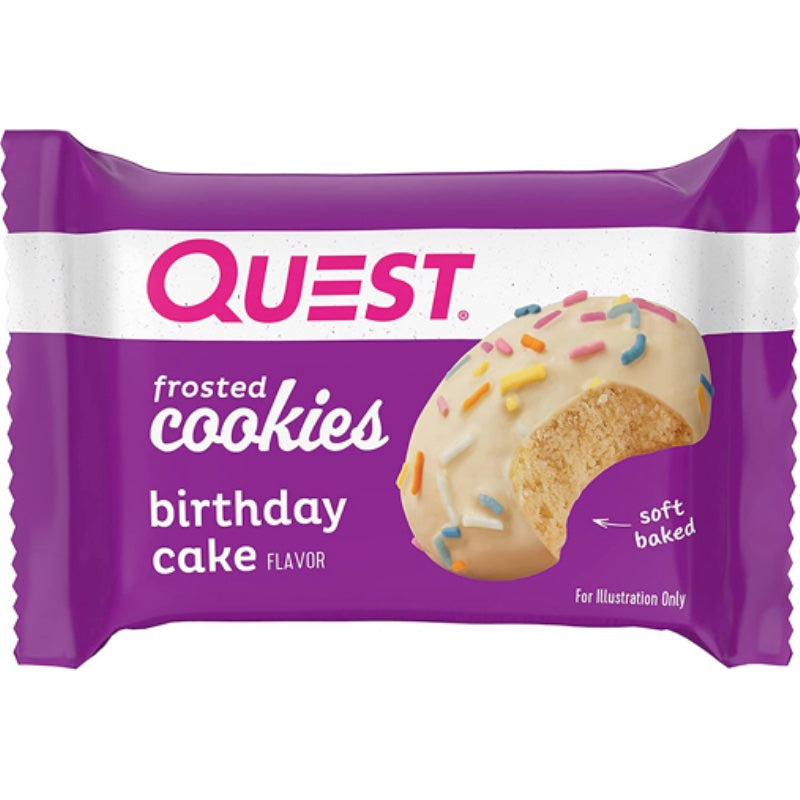 Quest Frosted Cookie - 1 Cookie Birthday Cake - Protein Bars - Hyperforme.com