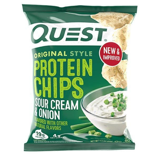 Quest Protein Chips - Tortilla Style Sour Cream & Onion - Snacks - Hyperforme.com