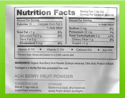 Raw Nutritional Acai Berry Powder - 200g - Superfoods (Greens) - Hyperforme.com