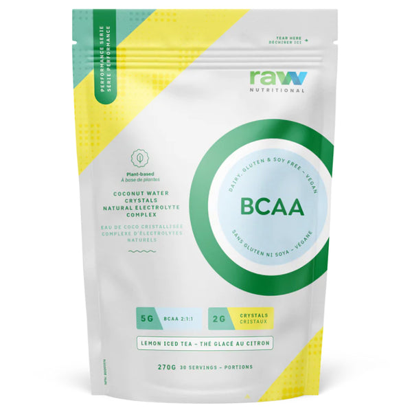 Raw Nutritional Vegan BCAA - 30 Servings Lemon Iced Tea - BCAA - Hyperforme.com
