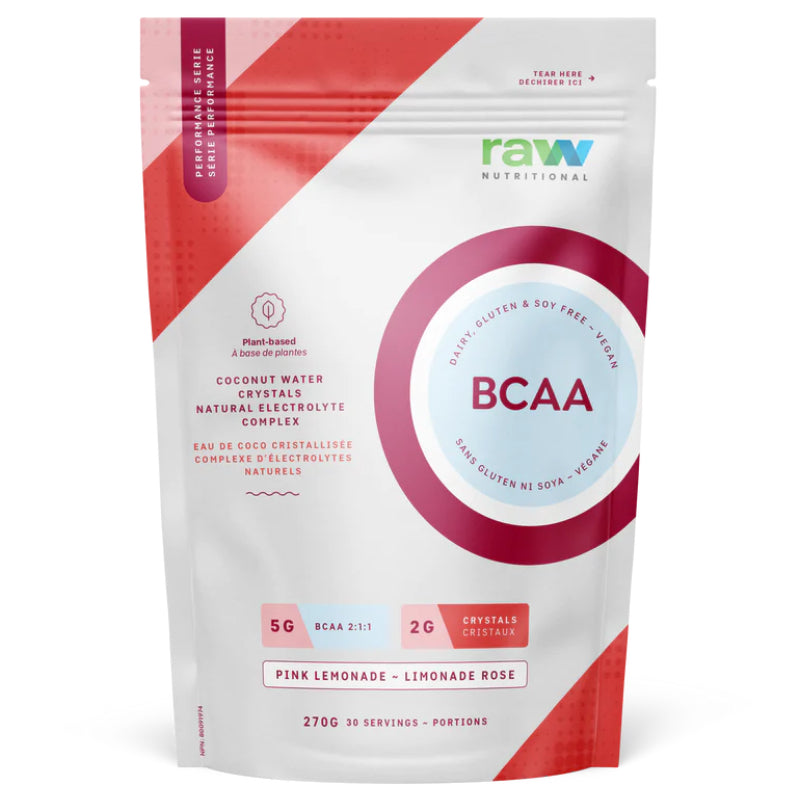 Raw Nutritional Vegan BCAA - 30 Servings Pink Lemonade - BCAA - Hyperforme.com