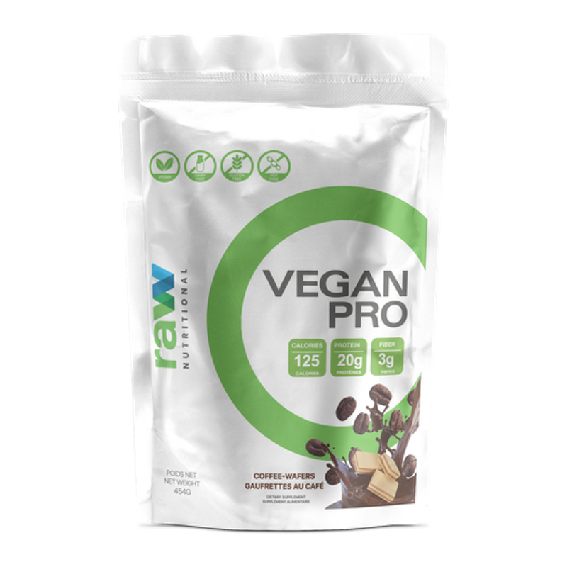 Raw Nutritional Vegan Pro - 454g Coffee-Wafers - Protein Powder (Vegan) - Hyperforme.com