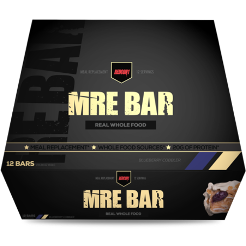 Redcon1 MRE Meal Replacement Bar - 12 Bars Blueberry Cobbler - Protein Bars - Hyperforme.com