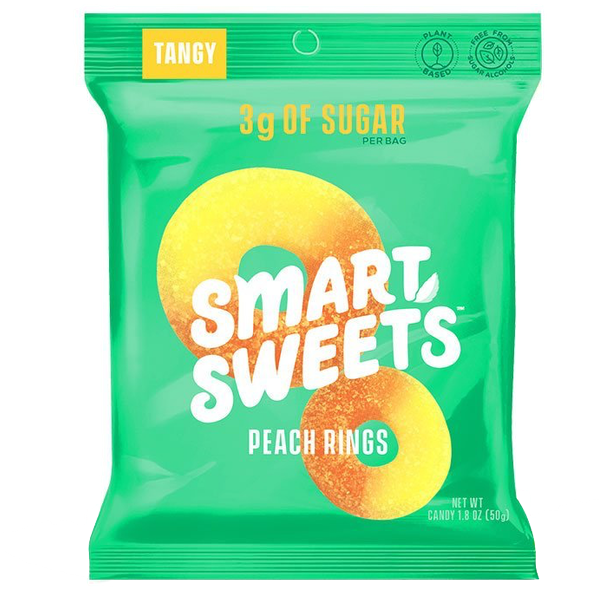 Smart Sweets - 1 Bag Peach Rings *Plant Based - Snacks - Hyperforme.com