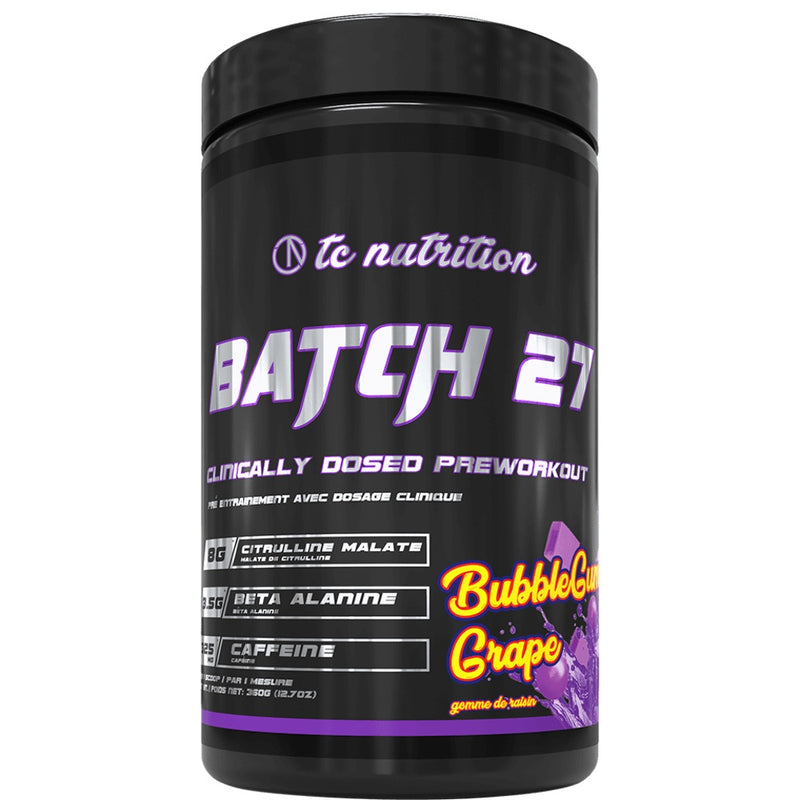 TC Nutrition Batch 27 Pre-Workout - 20 Servings BubbleGum Grape - Pre-Workout - Hyperforme.com