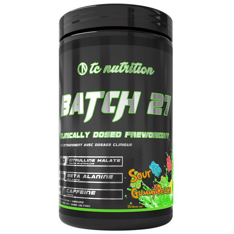 TC Nutrition Batch 27 Pre-Workout - 20 Servings Sour Gummy Bears - Pre-Workout - Hyperforme.com