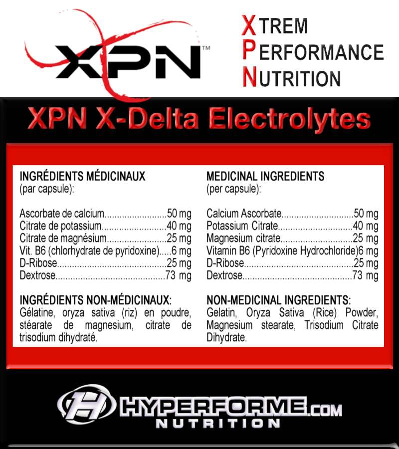 XPN Delta Electrolytes - 120 caps - Electrolytes - Hyperforme.com