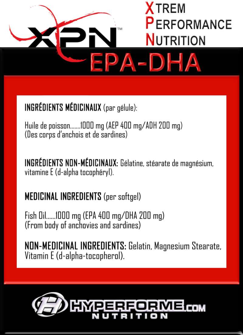 XPN Omega-3 EPA+DHA - 120 Softgels - Omega 3 Supplements - Hyperforme.com