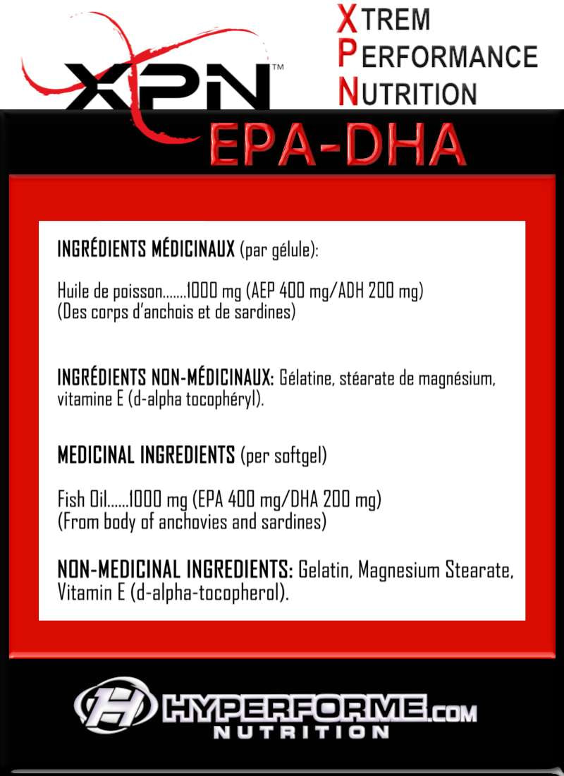 XPN Omega-3 EPA+DHA- 240 Softgels - Omega 3 Supplements - Hyperforme.com