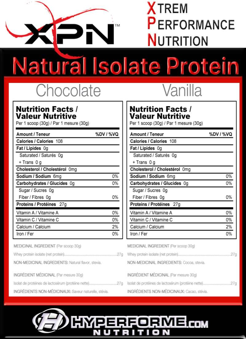 XPN Natural Isolate Protein - 1lb - Protein Powder (Whey Isolate) - Hyperforme.com