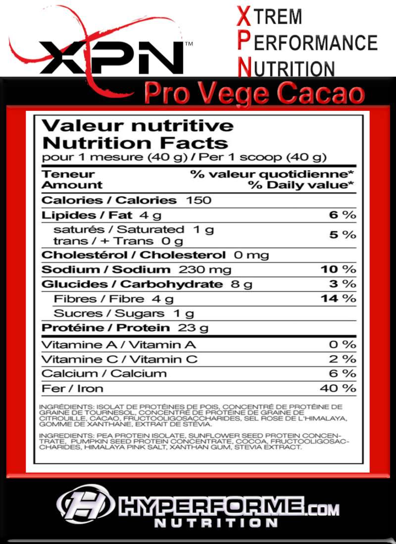 XPN Pro Vege - 850g - Protein Powder (Vegan) - Hyperforme.com