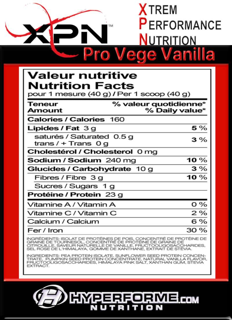 XPN Pro Vege - 850g - Protein Powder (Vegan) - Hyperforme.com