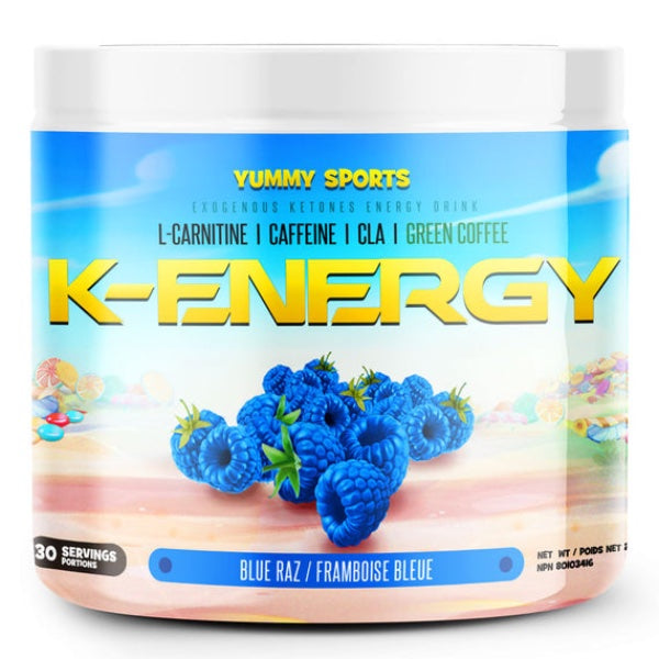 Yummy Sports K-Energy - 210g Blue Raspberry - Energy Burner - Hyperforme.com