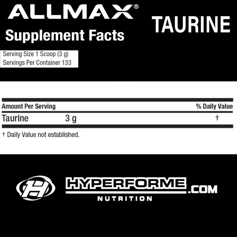 Allmax Taurine Powder - 400g - Amino Acids - Hyperforme.com