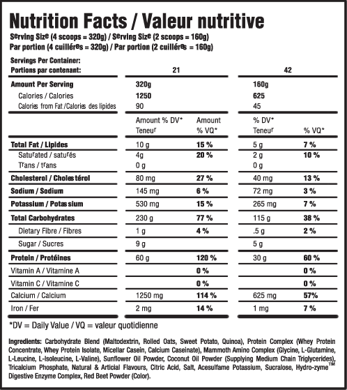 Mammoth Mass - 5lb - Protein Powder (weight Gainer) - Hyperforme.com