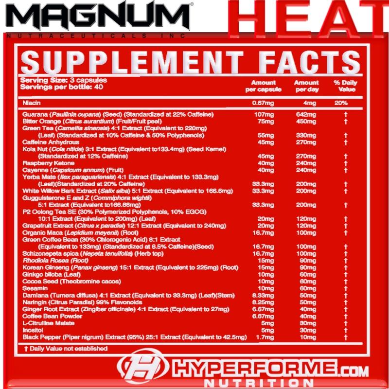 Magnum Heat Accelerated - 120 caps - Weight Loss Supplements - Hyperforme.com