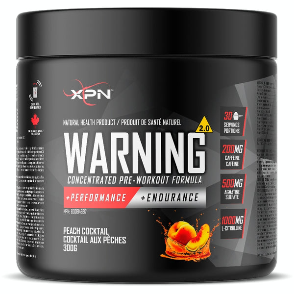 XPN Pre-Workout Warning 2.0 - 30 Servings Peach Cocktail - Pre-Workout - Hyperforme.com