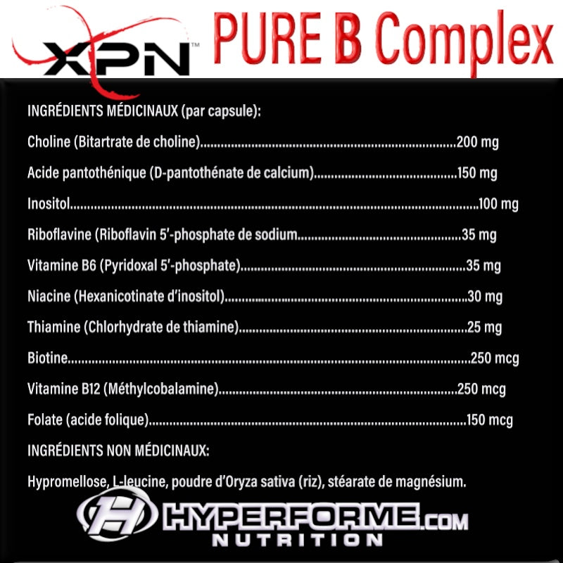 XPN Pure B Complex - 90 Caps - Vitamins and Minerals Supplements - Hyperforme.com